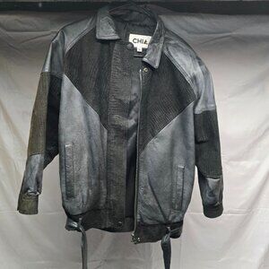 VINTAGE Chia Leather/Suede Womens Jacket XS